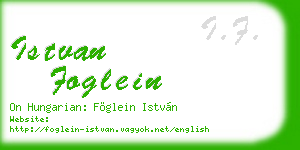 istvan foglein business card