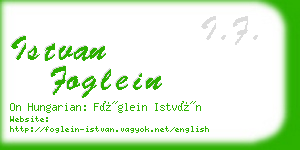 istvan foglein business card